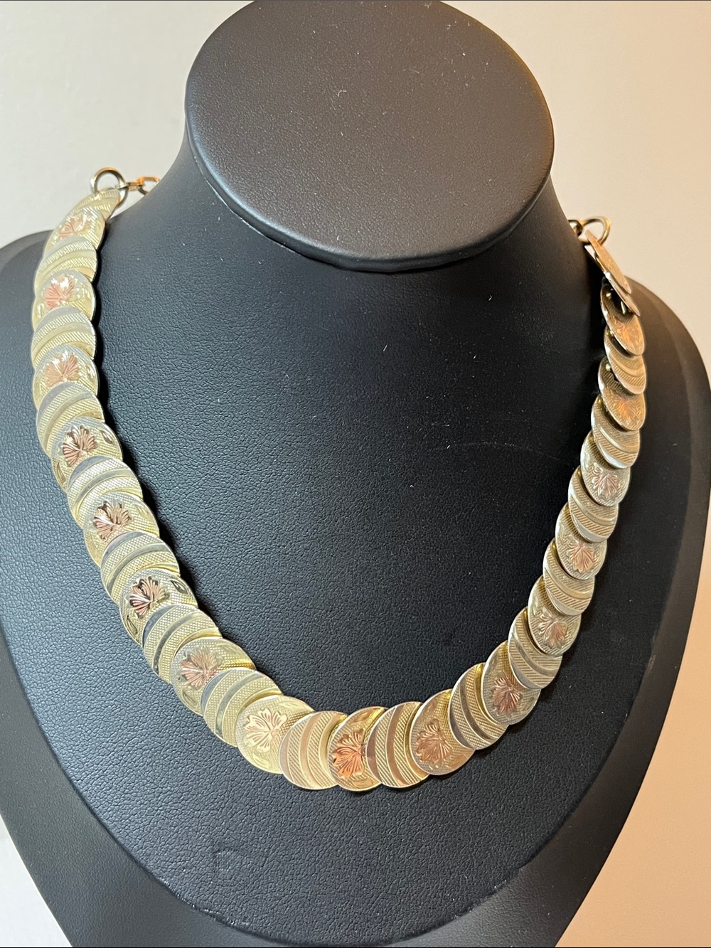 Vintage Gold-Tone metal book chain necklace
1940’s